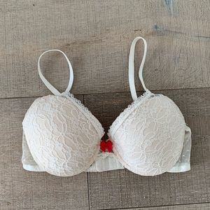 Kenzie Off-White Lace padded Bra 34D